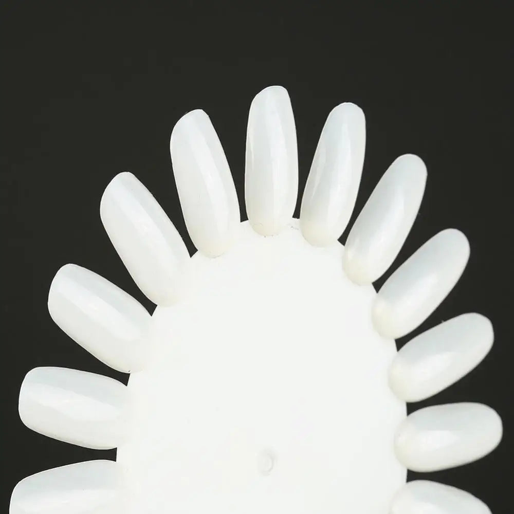 20 Colors False Nail Tips Display French Nail Art Acrylic False Nail Clear Practice Gel Polish Palette Round Wheel Mould DIY