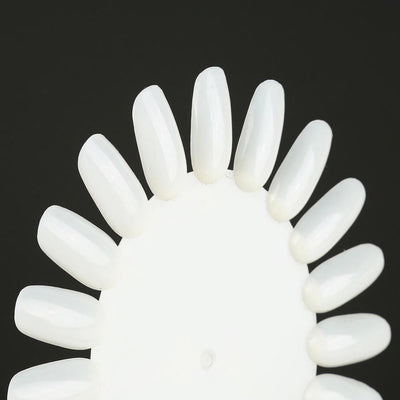 20 Colors False Nail Tips Display French Nail Art Acrylic False Nail Clear Practice Gel Polish Palette Round Wheel Mould DIY