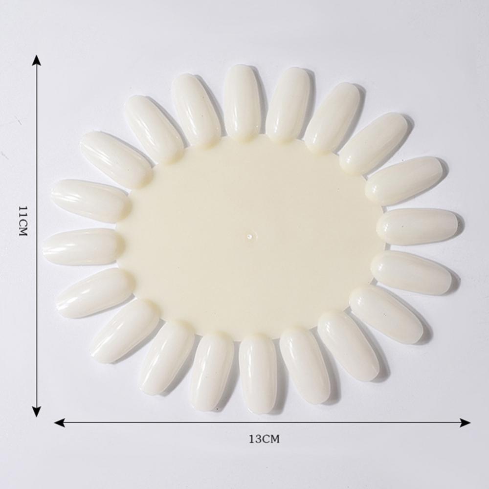 20 Colors False Nail Tips Display French Nail Art Acrylic False Nail Clear Practice Gel Polish Palette Round Wheel Mould DIY