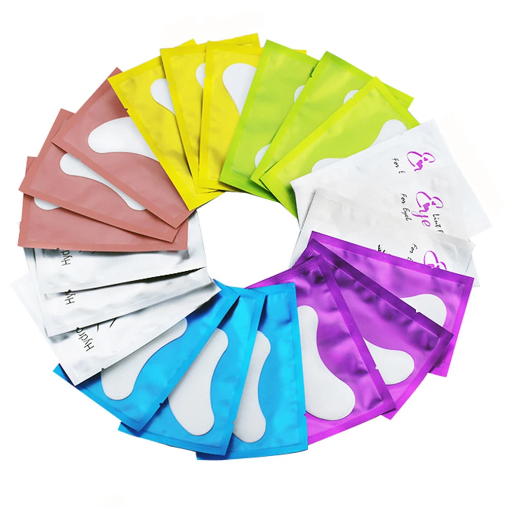 20/50/100 Pairs Eyelashes Patch Hydrogel Patches Eyelash Extension Patch Lash Extension Supplies Gel Pad Under Eye Patches Pads