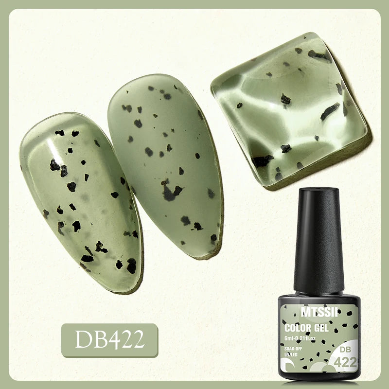 Mtssii 6ml Nail Gel Jelly Eggshell Gel Nail Polish Transparent Gel Soak Off Nail Art Gel UV LED Varnish