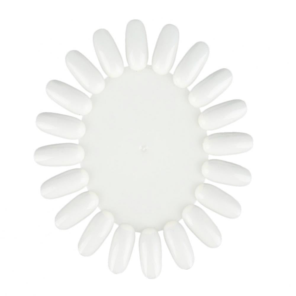 20 Colors False Nail Tips Display French Nail Art Acrylic False Nail Clear Practice Gel Polish Palette Round Wheel Mould DIY