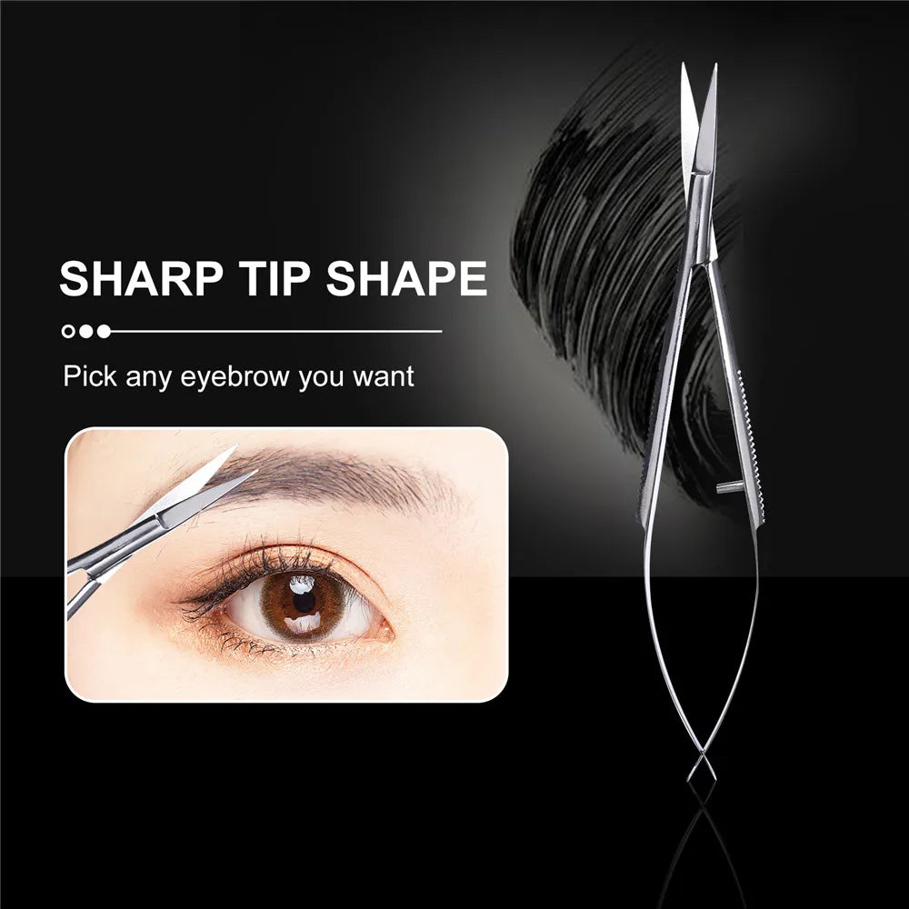 Professional Nail Scissor Manicure Tool For Nails Eyebrow Nose Eyelash Cuticle Scissors Curved Pedicure Scissors