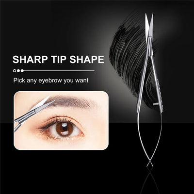 Professional Nail Scissor Manicure Tool For Nails Eyebrow Nose Eyelash Cuticle Scissors Curved Pedicure Scissors