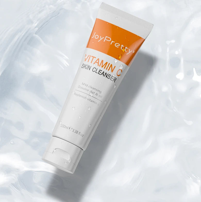 JoyPretty Vitamin C Facial Cleanser Oil Control Exfoliates Deep Cleaning Moisturizing Face Skin Care Cosmetics