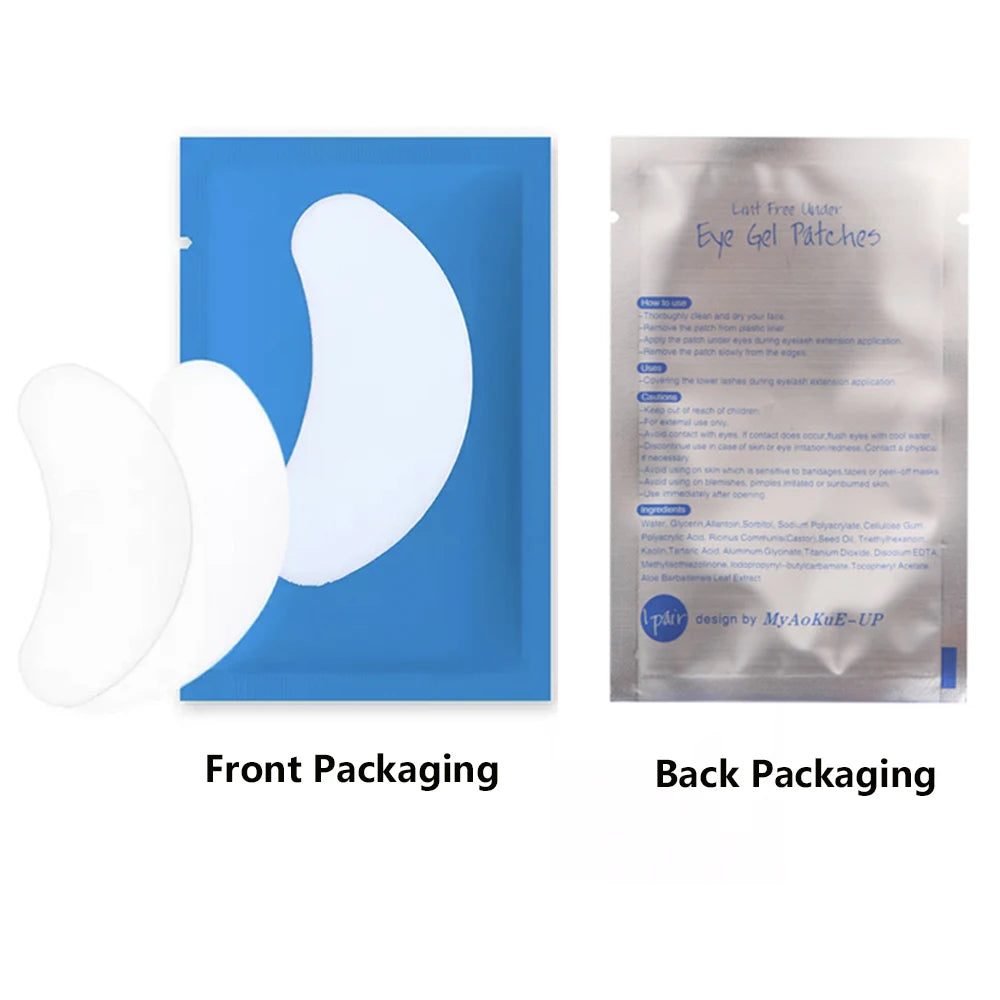 20/50/100 Pairs Eyelashes Patch Hydrogel Patches Eyelash Extension Patch Lash Extension Supplies Gel Pad Under Eye Patches Pads