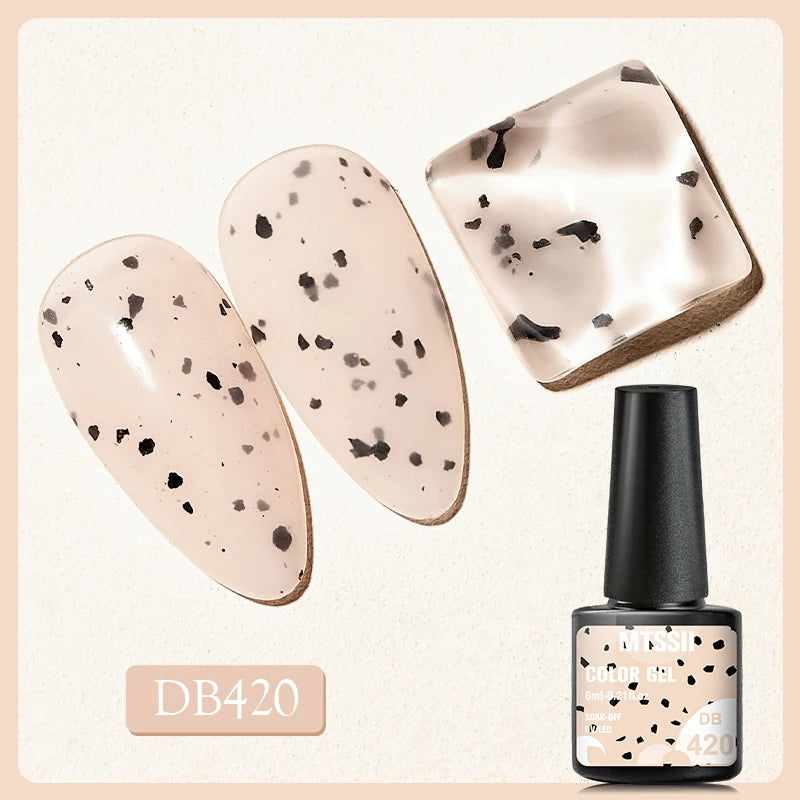 Mtssii 6ml Nail Gel Jelly Eggshell Gel Nail Polish Transparent Gel Soak Off Nail Art Gel UV LED Varnish