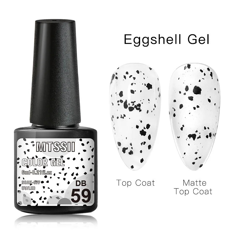 Mtssii 6ml Nail Gel Jelly Eggshell Gel Nail Polish Transparent Gel Soak Off Nail Art Gel UV LED Varnish