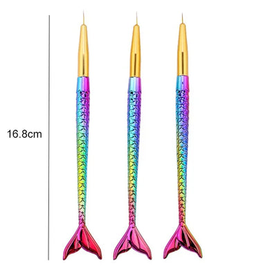 Nail Art Brush Set Gradient Line Painting Dotting Pen Kit Acrylic Handle Gel Polish Crystal Brushes Salon Nails Manicure Tools