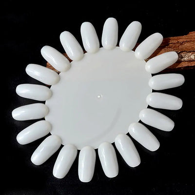 20 Colors False Nail Tips Display French Nail Art Acrylic False Nail Clear Practice Gel Polish Palette Round Wheel Mould DIY