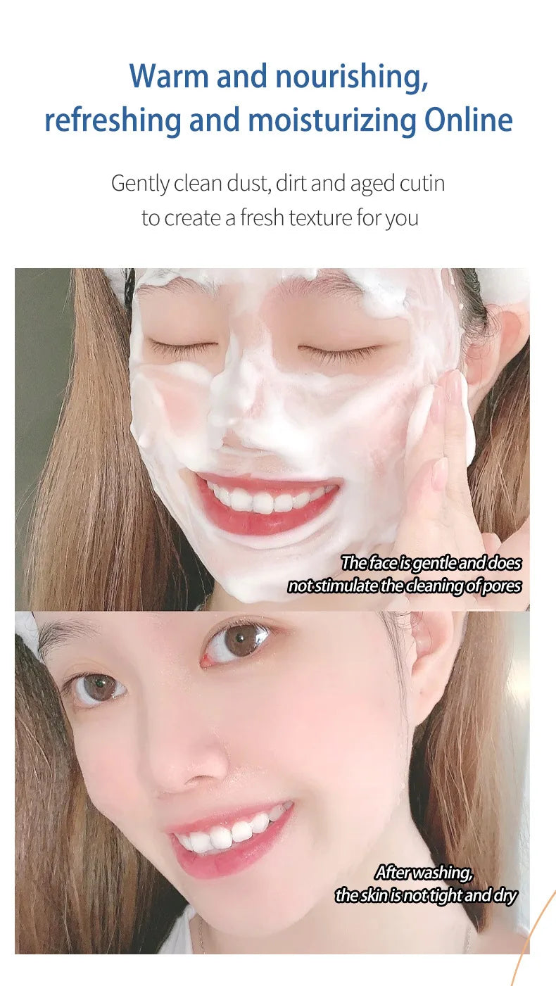 120ml Amino Acid Facial Cleanser, Deep Gentle Cleansing, Oil Control, Purifying Cleansing Honey Face Exfoliator