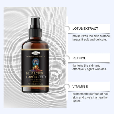 Blue Lotus Essential Oil Pure Organic Aromatherapy Diffusers Humidifiers Hair Nails Body Care Refresh Relax Moisture Plant Oil