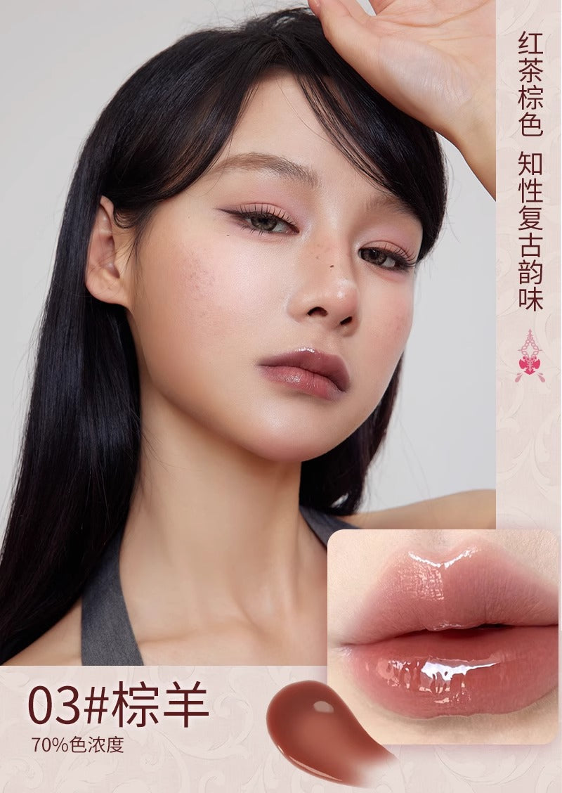 HAGGARD EmoMonster Collection Solid Lip Gloss Mirror Moisturizing and brightening Water Moisturizes lips Makeup