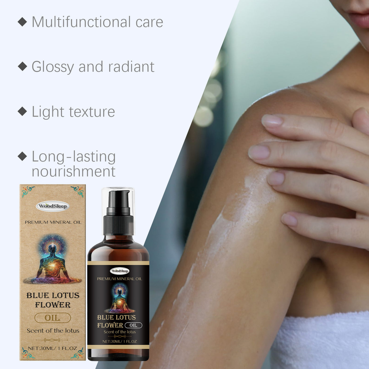 Blue Lotus Essential Oil Pure Organic Aromatherapy Diffusers Humidifiers Hair Nails Body Care Refresh Relax Moisture Plant Oil