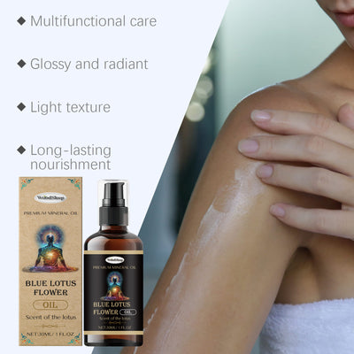 Blue Lotus Essential Oil Pure Organic Aromatherapy Diffusers Humidifiers Hair Nails Body Care Refresh Relax Moisture Plant Oil