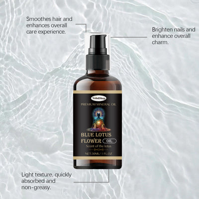 Blue Lotus Essential Oil Pure Organic Aromatherapy Diffusers Humidifiers Hair Nails Body Care Refresh Relax Moisture Plant Oil