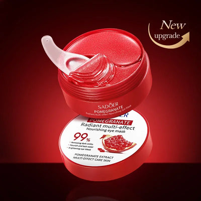 60pcs SADOER Red Pomegranate Collagen Eye Mask Firming Anti Dark Circles Remove Eyes Bag Moisturizing Eye Patches Eyes Skin Care