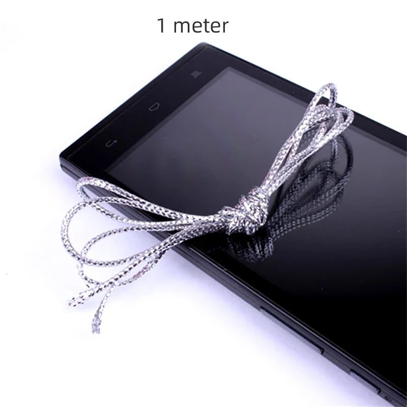 Dreadlock Braids Hair Accessories Silver Gold Braiding Hair Deco Styling Shimmer Stretchable African Braid Braided Elastic Cord