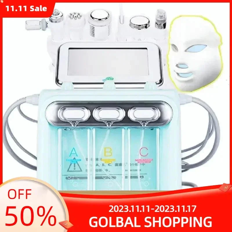 New Arrival! 7 In 1 H2O2 Water Oxygen Jet Peel Hydro Beauty Skin Cleansing Hydrofacial Machine Facial Machine Water Aqua Peeling