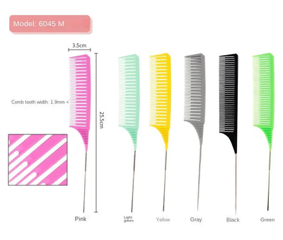 3pcs Hairbrush Hair Styling Combs Tailed Comb Set Coloring Dyeing Comb Salon Tool Sectioning Highlighting Weaving Cutting Comb