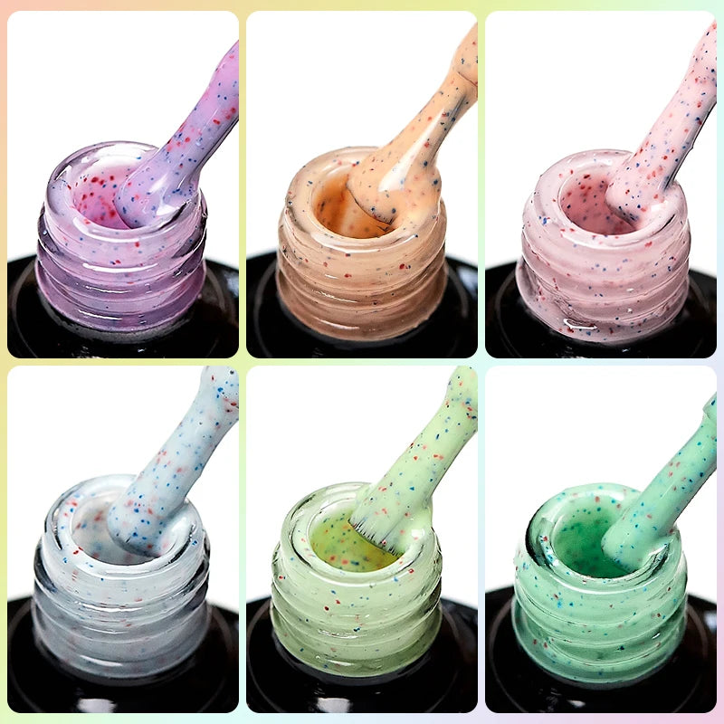 Mtssii 6ml Nail Gel Jelly Eggshell Gel Nail Polish Transparent Gel Soak Off Nail Art Gel UV LED Varnish