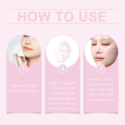 Collagen Hydrating Face Mask Pore Minimizing Anti Wrinkle Lift Firm Elasticity Enhancing Brightening Hyaluronic Acid Sheet Masks