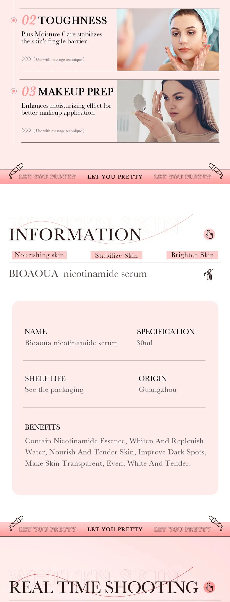 BIOAQUA Vitamin C Retinol Hyaluronic Acid Serum Moisturizing Brightening Hydrating Firming Facial Essence Beauty Face Skin Care