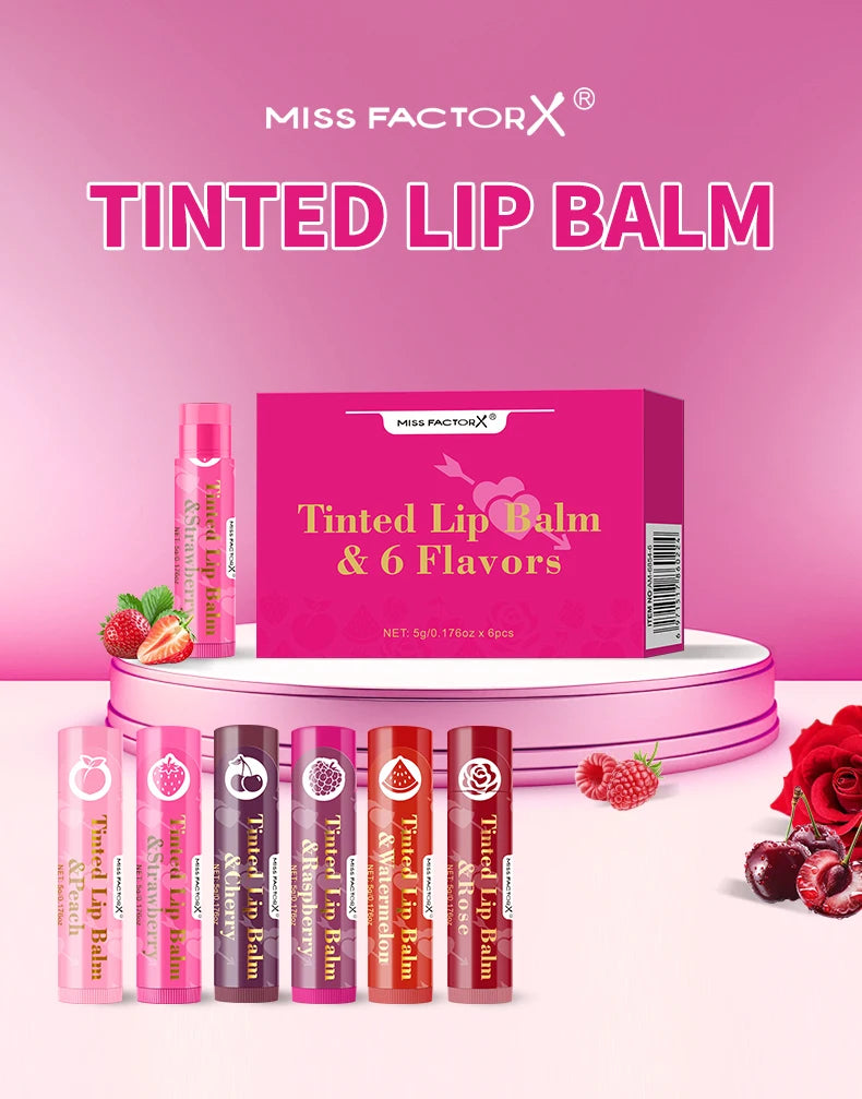 6 pieces/box, 6 flavors, nourishing and moisturizing dry lips, lipstick, lipstick gift set, the best choice for women's gifts