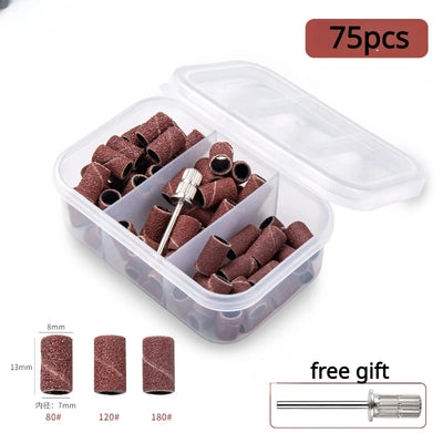 3.1mm Mini Nail Sanding Bands Mandrel For Manicure Sandpaper Ring Holder Stainless Steel Nail Drill Accessories Nail Art Tools