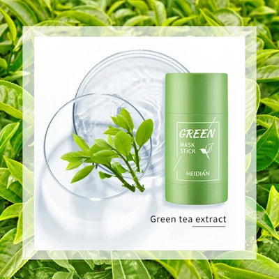 Green Tea Mask Stick Remove Blackheads Acne Deep Cleansing Purifying Clay Mask Oil Control Solid Mask Moisturizing Skin Care