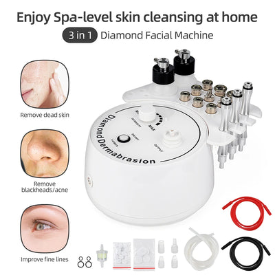 Foreverlily Diamond Microdermabrasion Dermabrasion Machine Water Spray Exfoliation Beauty Machine Wrinkle Face Peeling Machine