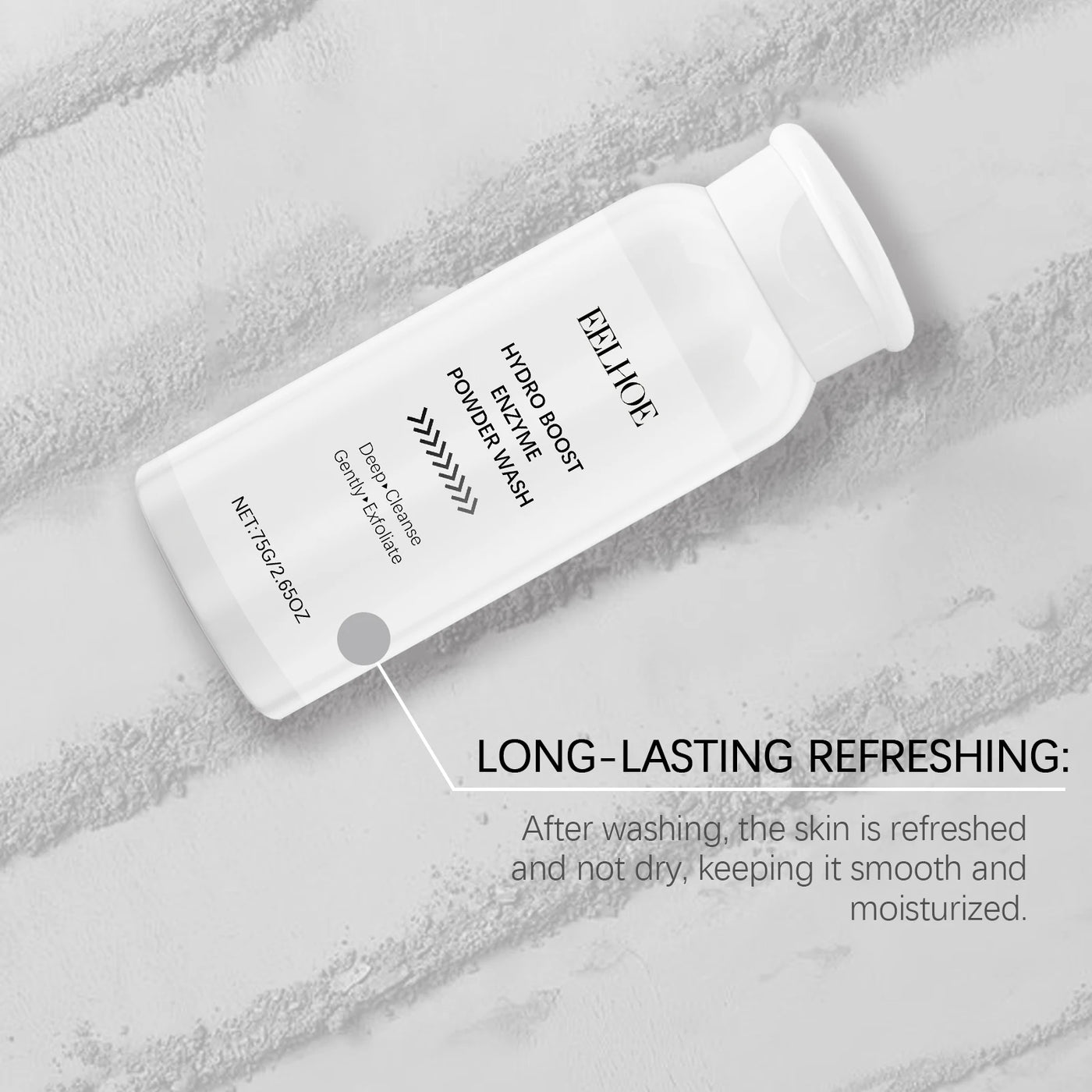 Enzyme Face Wash Powder 75g Gentle Exfoliating Cleanser for Sensitive Skin Removes Dirt Brightens Skin Travel Friendly Formula