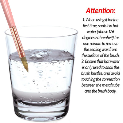 3/4/5 PCS Kolinsky Nail Art Brush Acrylic Powder Application Nail Mink Brush Gel Builder Nail Tools Manicure Extension Carving