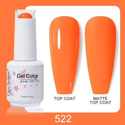 Clou Beaute Nail Gel Polish Kit 15ml Soak Off UVLED Nails Varnish Semi Permanent Nail Art Gels Lacquer Top Base Coat Gel Lacquer