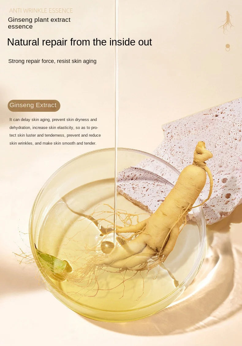 120ml Gold Ginseng Face Essence Anti Wrinkle and Rejuvenating Facial Serum Toner, Shrinks Pores, Moisturizes, Lifts and Tightens