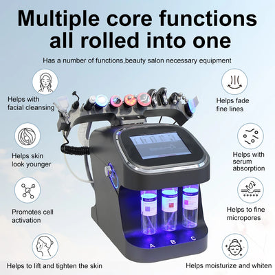AOKO Updated 10 in 1 Bubbles Skincare Facial spa Hydrogen Purification Face Cleaning Professional Beauty Machines