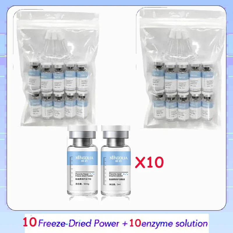 Polypeptide Placenta Freeze-dried Powder Essence Repair Facial Hydrating Nourishing Pore Shrinking Skin Rejuvenate Skin Care