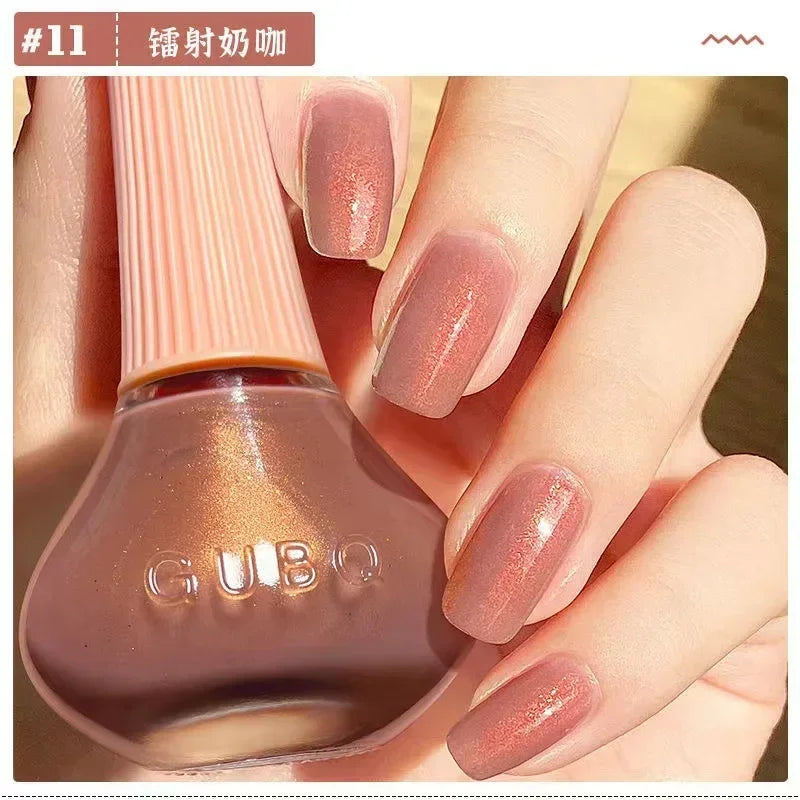 45 Colors Nail Polish Oil-based Nails Polish No-bake Quick Dry Non-tear Small Glitter Nail Gel Transparent Red Nail Art