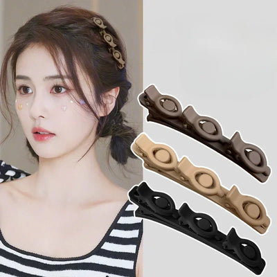 Double Layer Braided Hairpin Broken Hair Fixed Clip Women Girls Korean Fashion Hairpin Headband Hairpin Lazy Styling Accessories