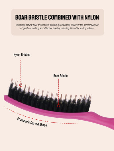 1Pcs Professional Teasing Backcomb Hair Brush - Volumizing & Lift Styling Tool for Big Hair, Updos & Wedding Styles