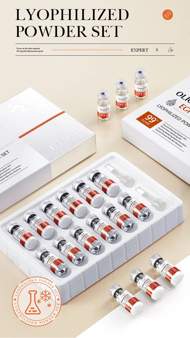 Face Serum Oligopeptide Freeze Dried Powder Nourish Tighten Skin Care Sensitive Repair Smooth Facial Essence Beauty