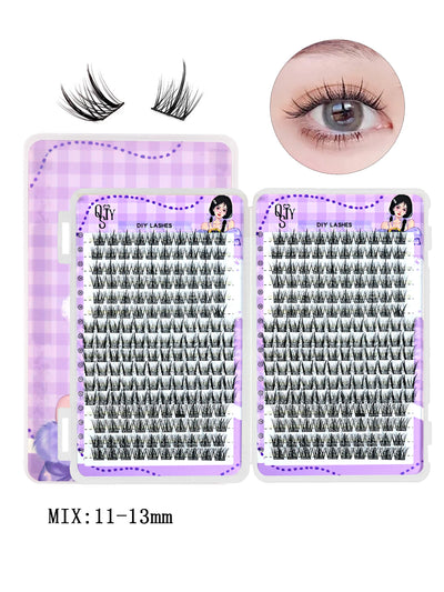 QSTY 32 Rows High Quality Beauty Eyelash Book Eyelash Extension 192-384 PCS Lash Cluster Individual False Eyelashes Clusters