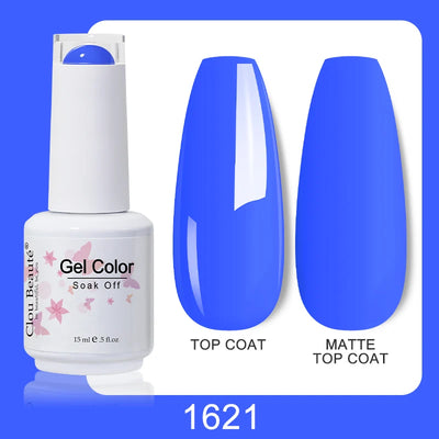 Clou Beaute Nail Gel Polish Kit 15ml Soak Off UVLED Nails Varnish Semi Permanent Nail Art Gels Lacquer Top Base Coat Gel Lacquer