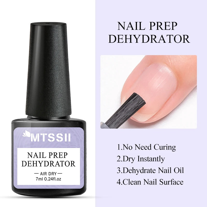 Mtssii 7ml Nail-Primer Prep Dehydrator Gel Nail Polish No Need Of UV LED Lamp Base Top Coat Nail Art Varnish Manicure