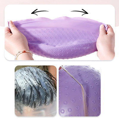 Hair Coloring Highlighting Cap Reusable Silicone Highlight Cap Pull Through Caps For Hair Dying Frosting Cap With Hook