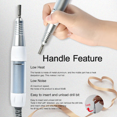 LNWPYH 35000rpm 5 Pins PLUG Electric Nail Drill Machine Handle Handpiece Pedicure Replacement Pen Manicure Beauty Tool Accessory