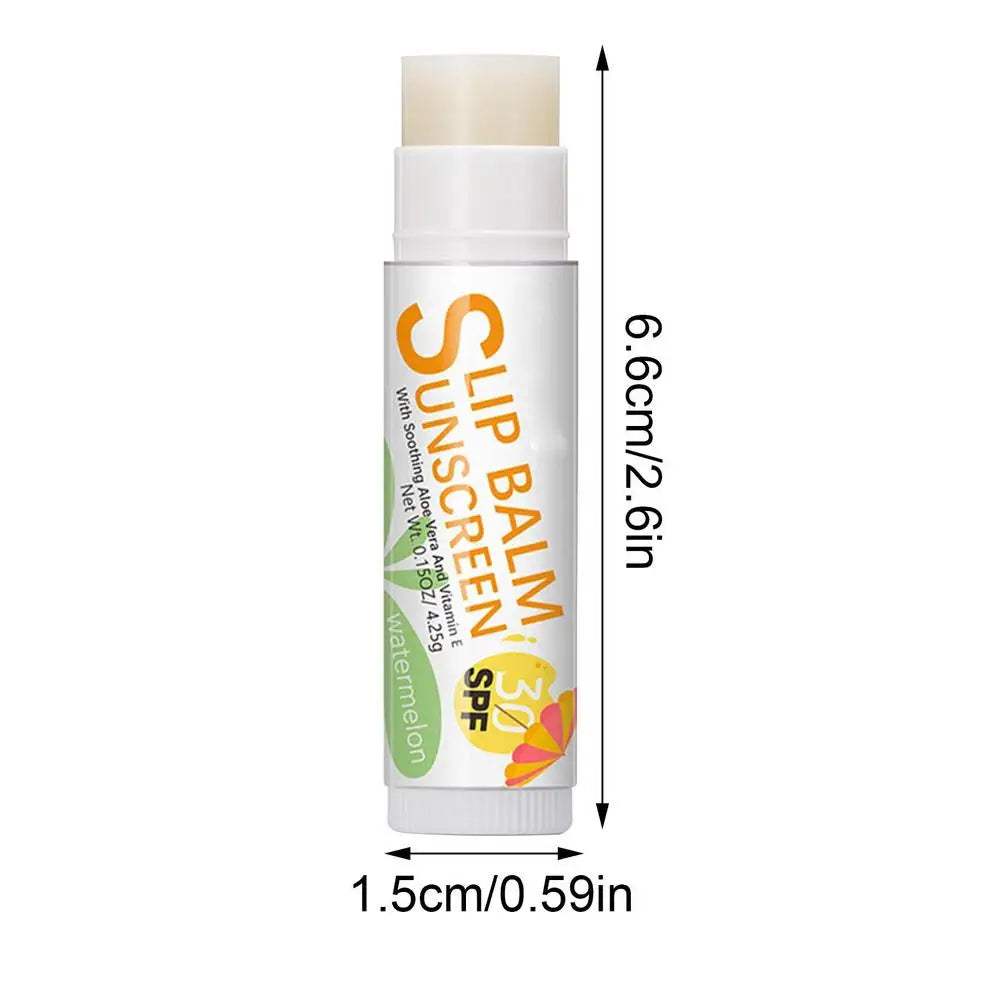 Natural Lip Balm Lip Care Products SPF 30 Sunscreen Fruit Flavor Lip Balm Long-Lasting Moisture Lip Balm Sticks For Cracked Lips