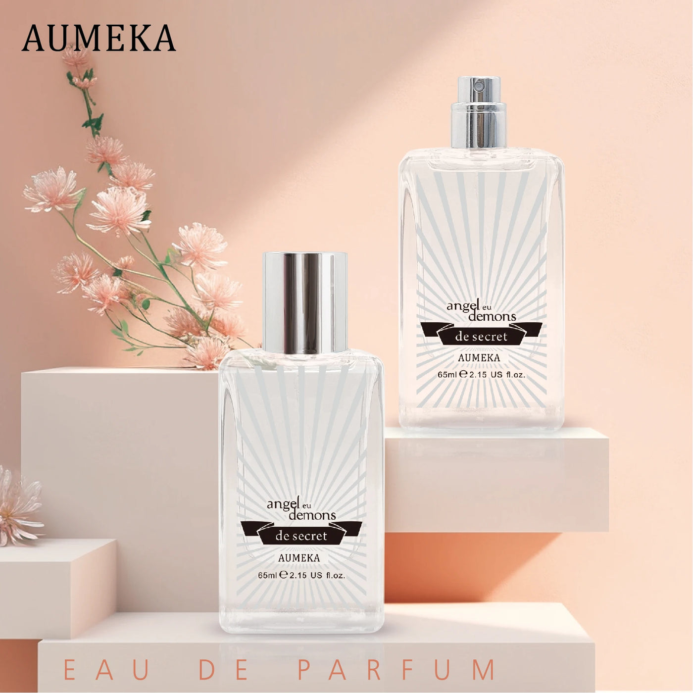 AUMEKA Women Perfume Original Luxury Makeup Arabes Fruity Floral Long Lasting Eau De Parfum Spray 65ml Angel Eu Demons AU4265