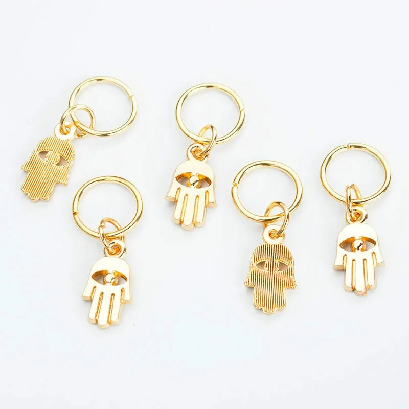 5pcs/bag Hair Braid Bead Butterfly Dreadlock Beads Ring Braiding Hair Sparkly Hair Styling Tool Bohemian Braid Hairs Accessories