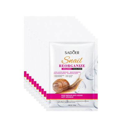 1/3/5/10pcs Snail Collagen Moisturizing Face Mask Replenishment Firming Tender Facial Mask Skin Care Korean Cosmetics